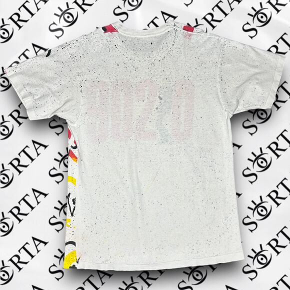 VTG 1991 Luke Perry Beverly Hills 90210 Reverse print AOP Rare Shirt - Picture 6 of 11